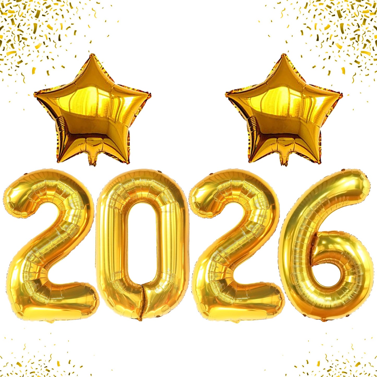 Katchon, Giant Gold 2026 Number Balloons - 40 Inch | Graduation Balloons 2026 Balloon Numbers | Gold Balloon for Graduation Decorations 2026 Grad Party Decorations 2026 Graduation Decor