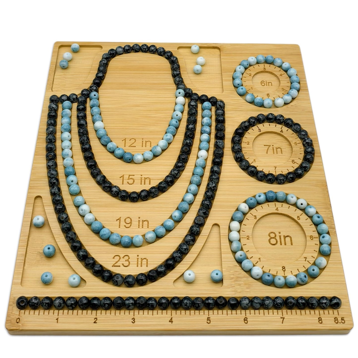 Bead Boards for Jewelry Making, Bamboo Beading Board for Bracelet & Necklace, Jewelry Making Supplies,Bead Tray Supplies