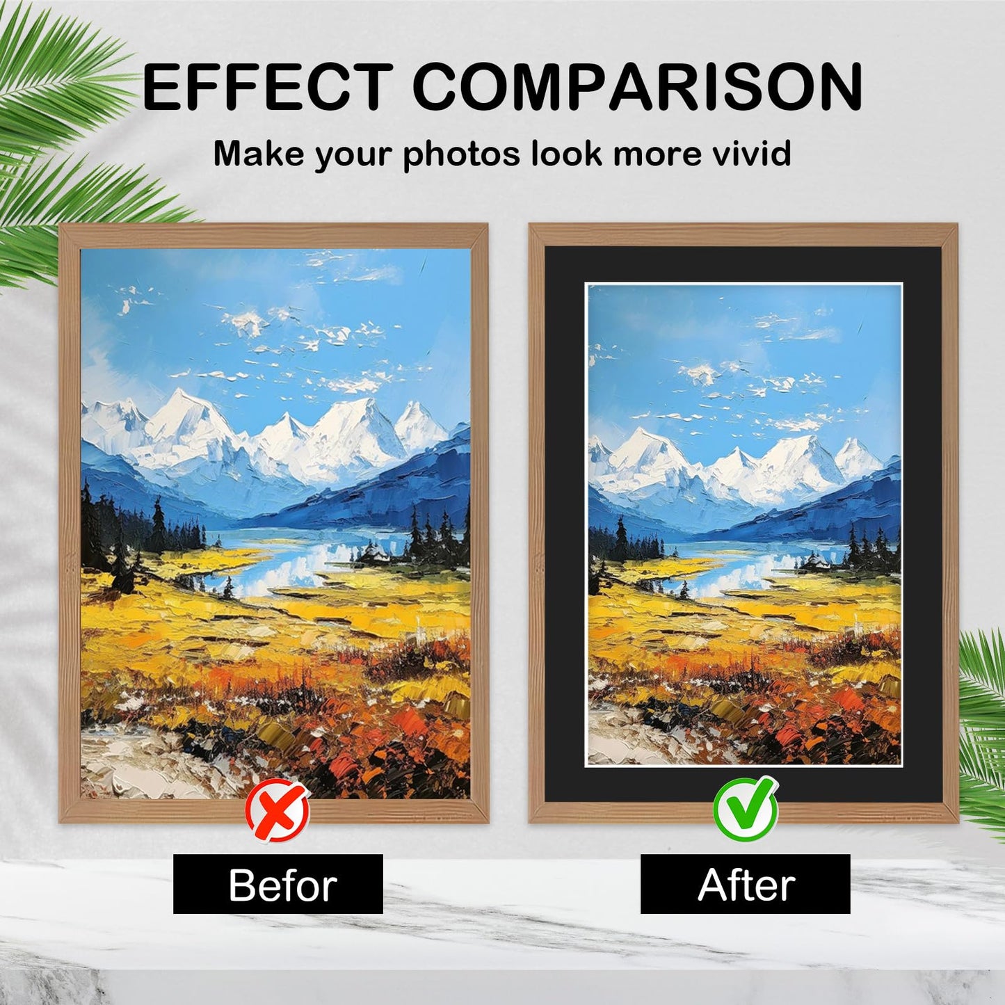 15 Pack 5x7 Black Picture Mats, Frame Mattes for 4x6 Pictures Display Photo Frame Mat Core Bevel Cut Mat Board Show Kit for Photos, Prints, Artworks