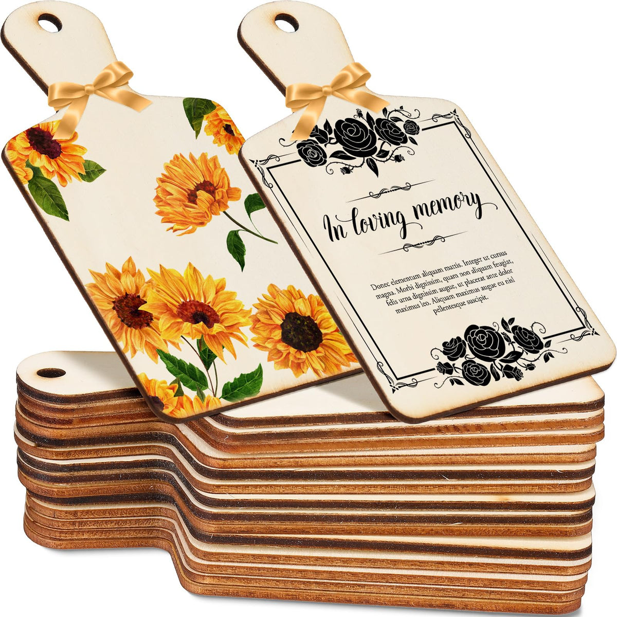 Suzile 36 Pcs Mini Wooden Cutting Board 5.1"x2.8" Unfinished Small Boards