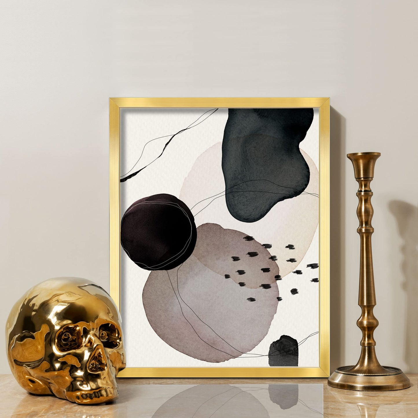 8.5x11 Picture Frame Gold（2 Pack）, 8.5 x 11 Picture Frame for Wall Decoration, Classic Gold Minimalist Style Suitable for Decorating Houses, Offices, Hotels