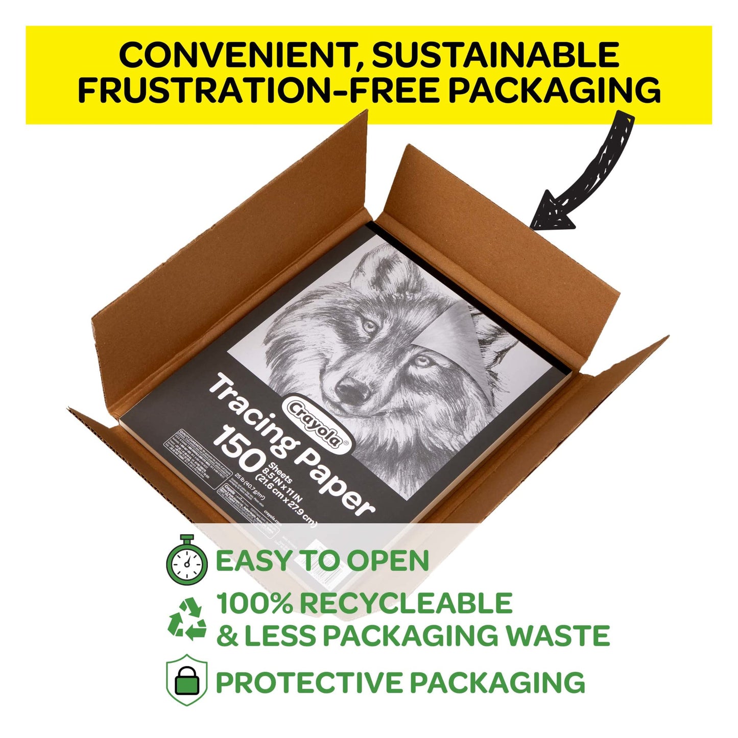 Crayola Tracing Paper 8 1/2” X 11”, Transparent Vellum Paper for Tracing Pads, 150 Sheets [Amazon Exclusive]