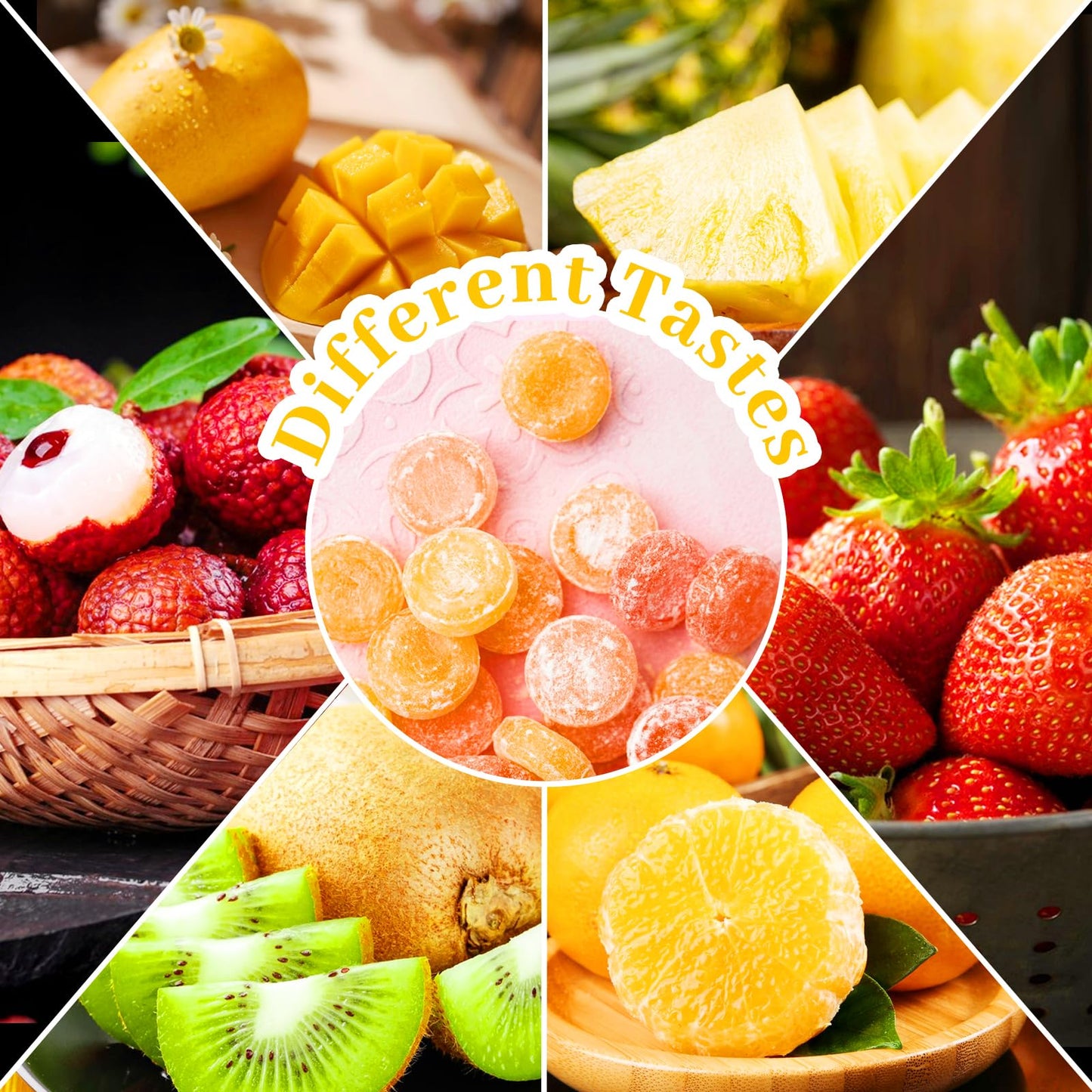 JOERSH Round Candy Molds Silicone Molds for Hard Candy, Gummy, Caramels, Chocolate, Ganache, Ice Cubes, 220 Cavity