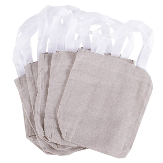 Super Z Outlet 8" x 8" Canvas Tote Sacks Natural Color for Arts & Crafts, Reusable Grocery Bags, Decoration, Party Favors (12 Pack)