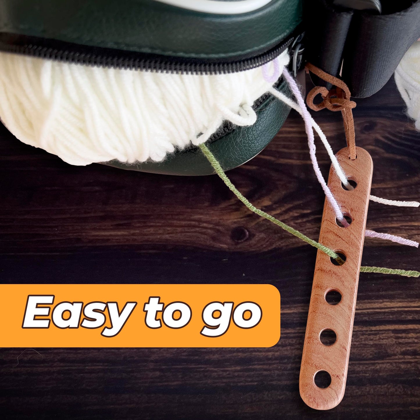 Wooden Yarn Divider - Knitting Yarn Organizer, Yarn Splitter, Crochet Yarn Tender, Knitting On The Go - Makes Knitting & Crocheting with Multiple Colors Much Easier