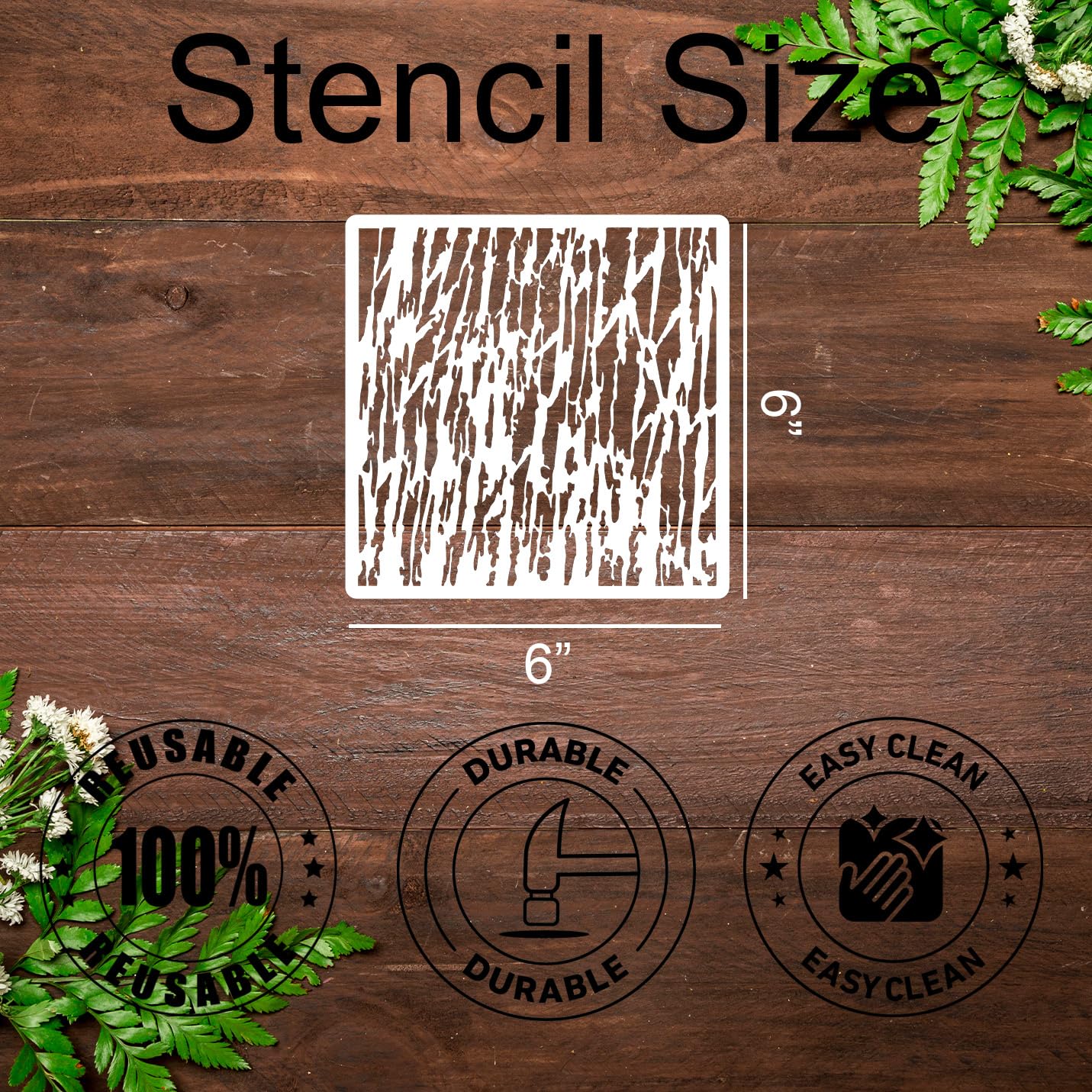 Stencils for Crafts Reusable Texture Stencils Cracked Background Stencil for Painting on Wood Wall Furniture Fabrics