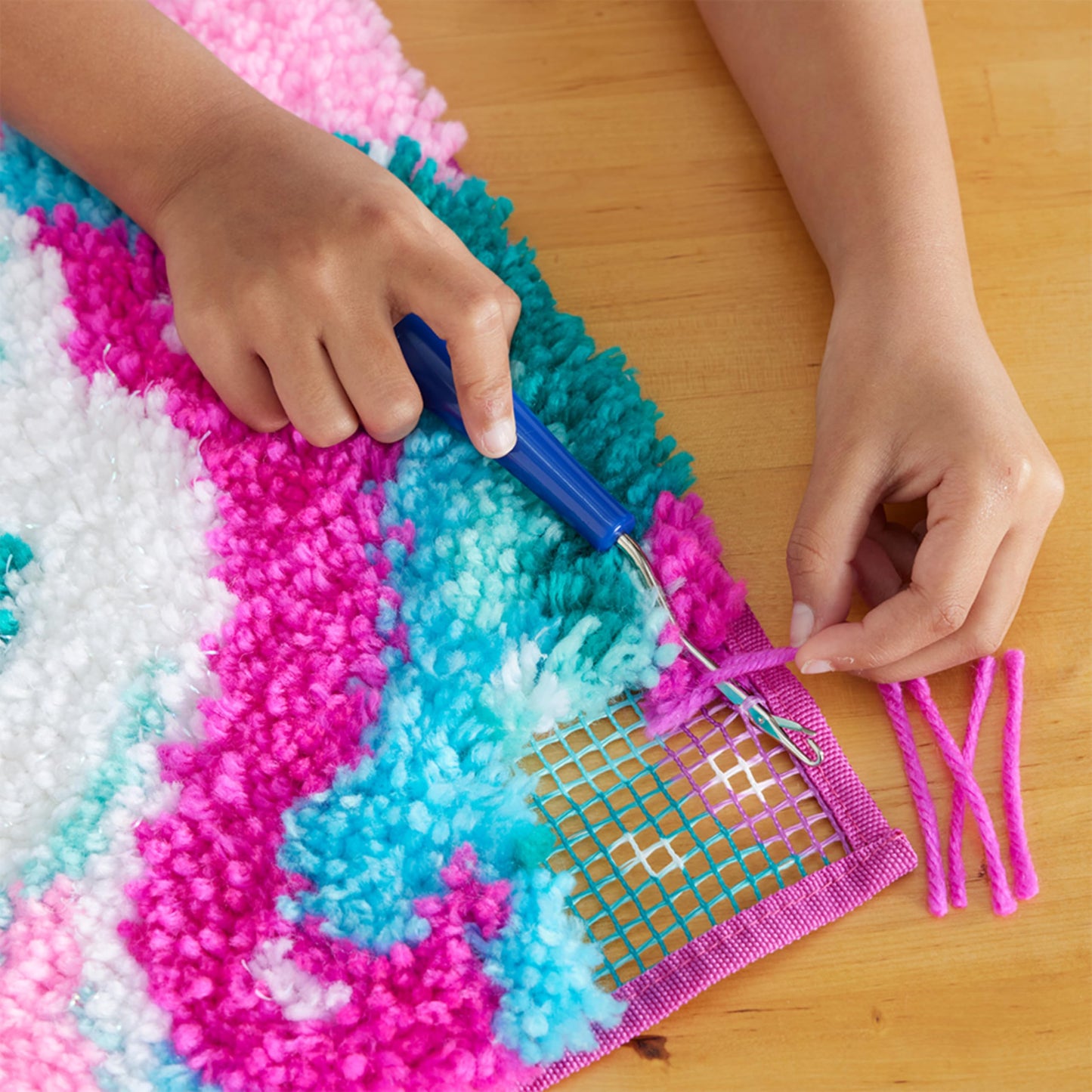 LatchKits Latch Hook Kits for Kids – Kids Crafts, Arts and Crafts, Yarn Art, Wall Hanging & Mini-Rugs, Craft Supplies, Pre-Cut Yarm, Easy Pattern, Hook Included, Arts & Craft, Ages 6+, Unicorn