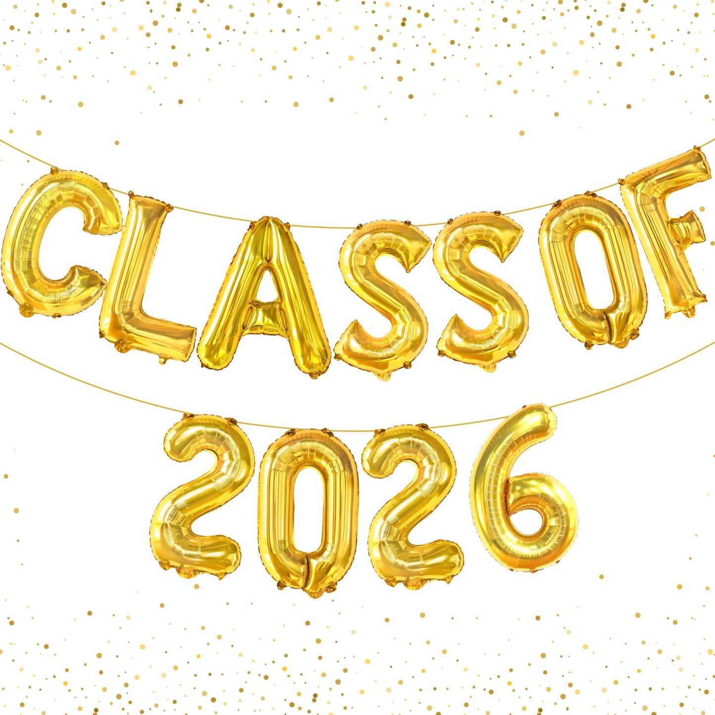 Gold Graduation Decorations 2026, 16 Inch Class of 2026 Balloons | Graduation Balloons Banners, Class of 2026 Banner for Class of 2026 Decorations, Graduation Party Decorations, KatchOn