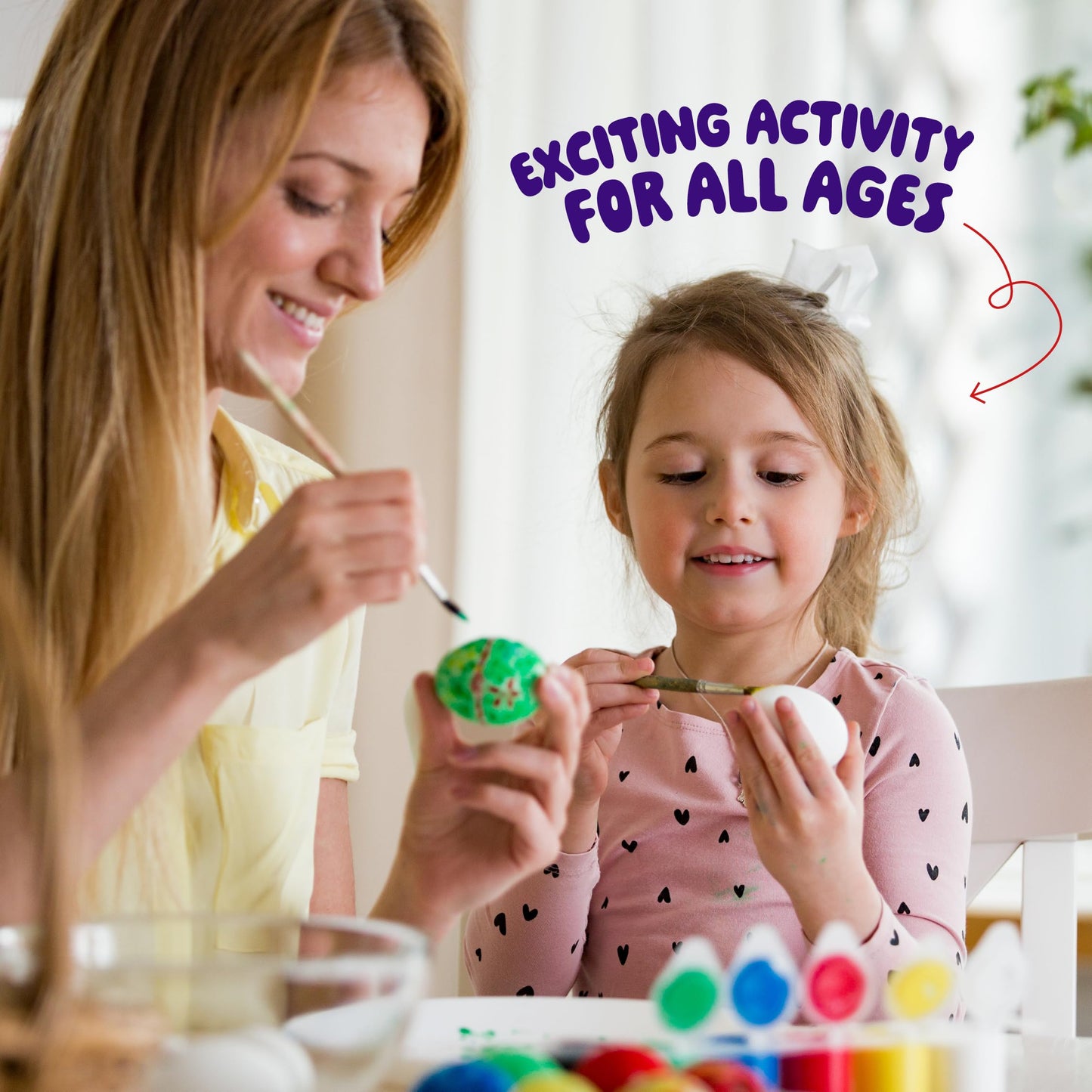 Easter Egg Squishy Painting Kit - Arts & Crafts for Girls and Boys - Kids Art Activities - Craft Gift for Kid Ages 6 7 8 9 10 Year Old Girl Gifts - Decorate 6 Slow Rising Squishies