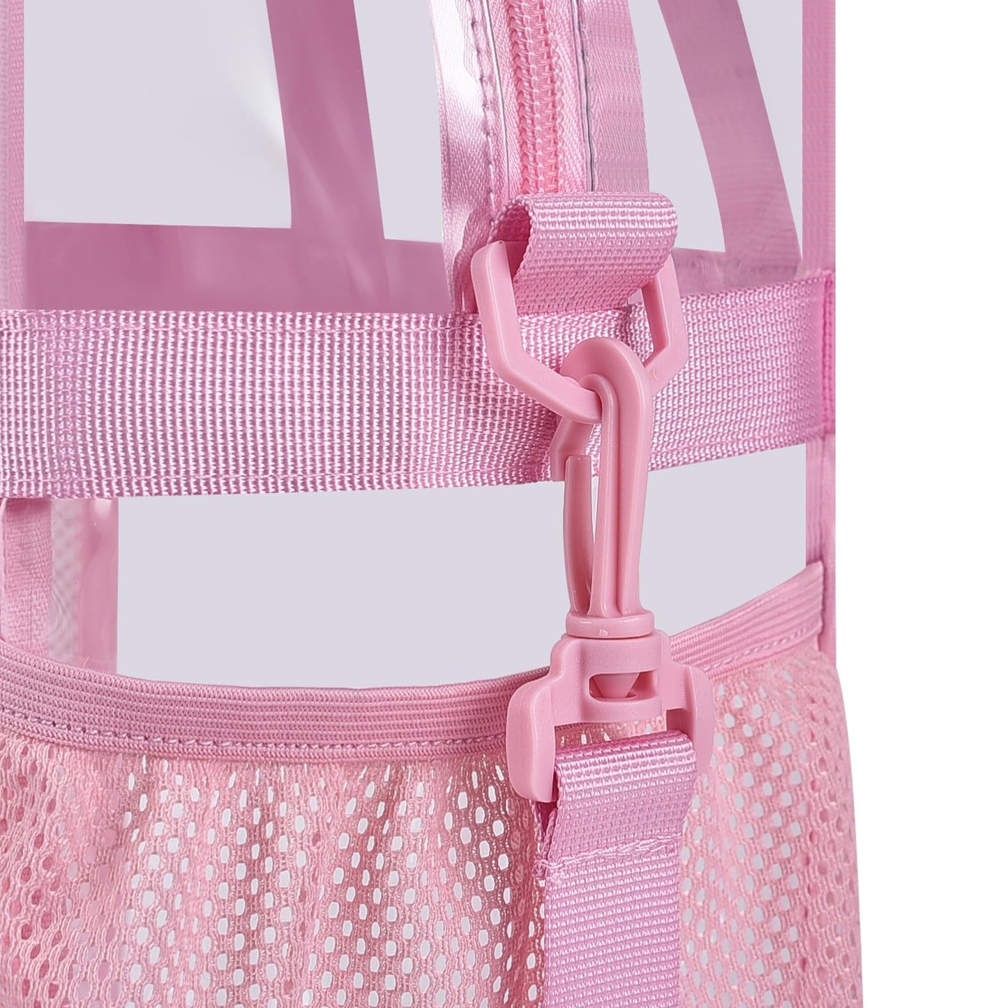 USPECLARE Clear Bag Clear Tote Bag Stadium Approved,Stadium Security Travel & Gym Clear Bag for Work (Pink)