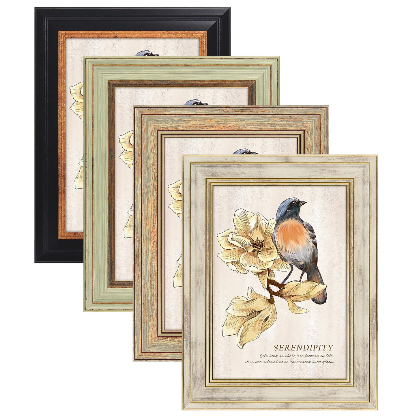 4 Pack 4x6 Picture Frame - Picture Frames with Plexiglass,Photo Frame for wall & tabletop picture frames