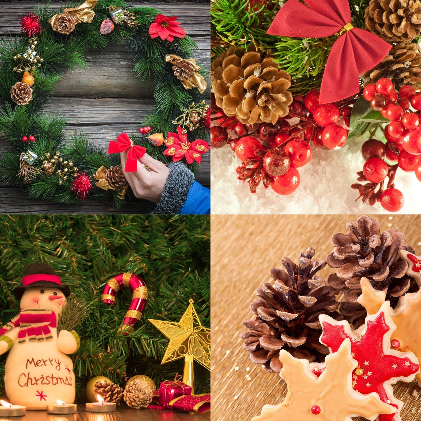 25 Pcs 1.6-2.4 Inches Christmas Pine Cones Decoration with String, Natural Rustic Pinecones Bulk Ornaments for Crafting for Home Accent Decor, Fall Thanksgiving Tree Decoration