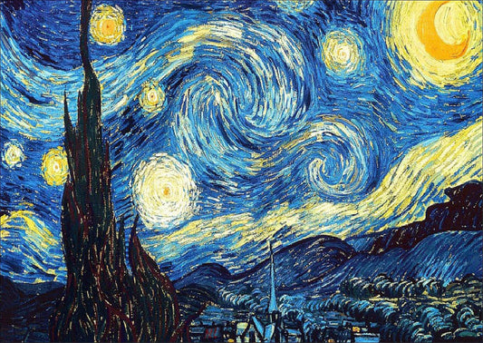 NIHO-JIUMA Van Gogh Starry Night Diamond Painting Kits,5D Diamond Art Van Gogh Full Drill Craft Painting Gift for Adult、Home Decor(30x40cm/12x16 Inches)