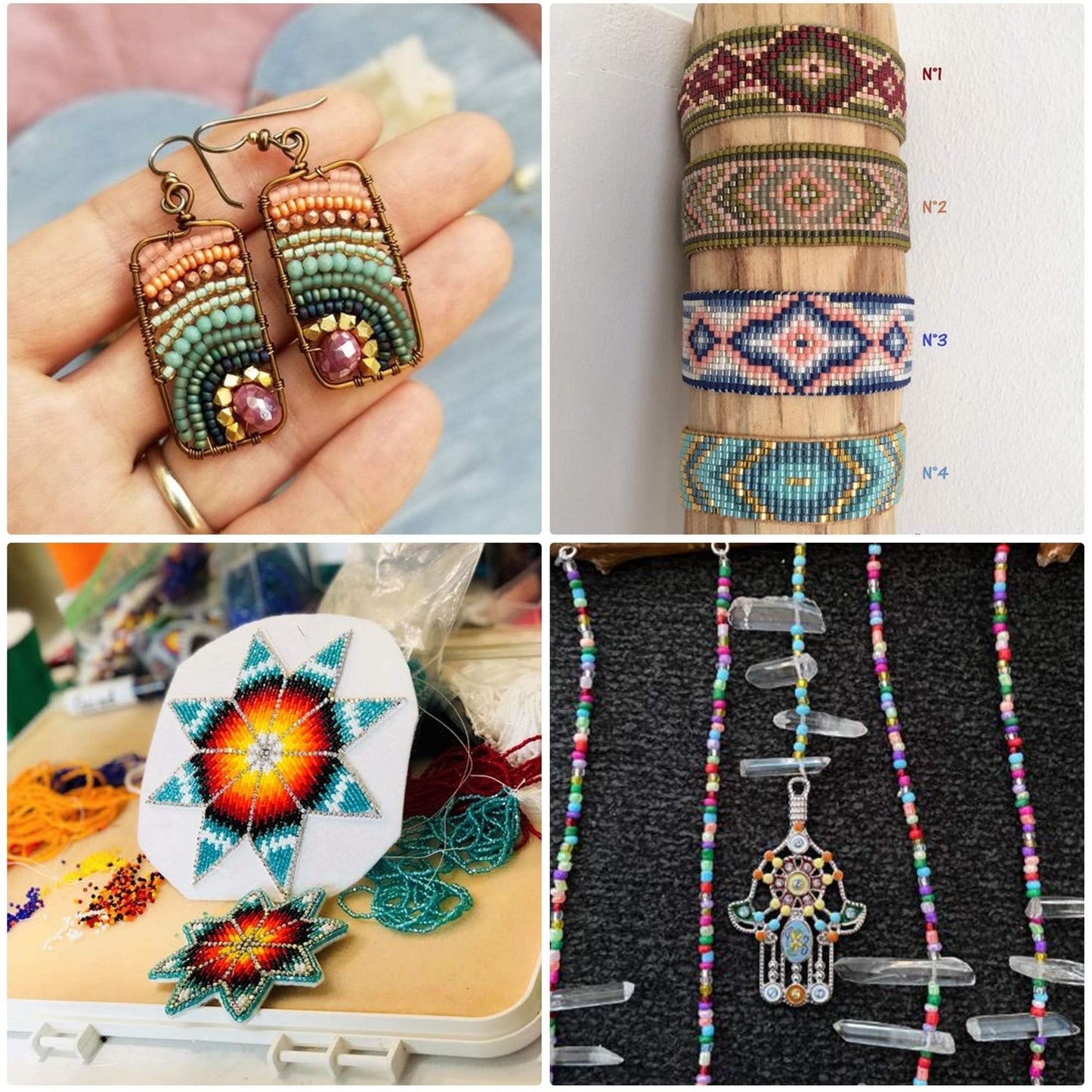 GREENTIME 22800pcs Glass Seed Beads for Bracelets Making Kit, Small Craft Beads 11/0 Waist Beads for DIY Bracelet Necklaces Craft Making Supplies (24 Colors)