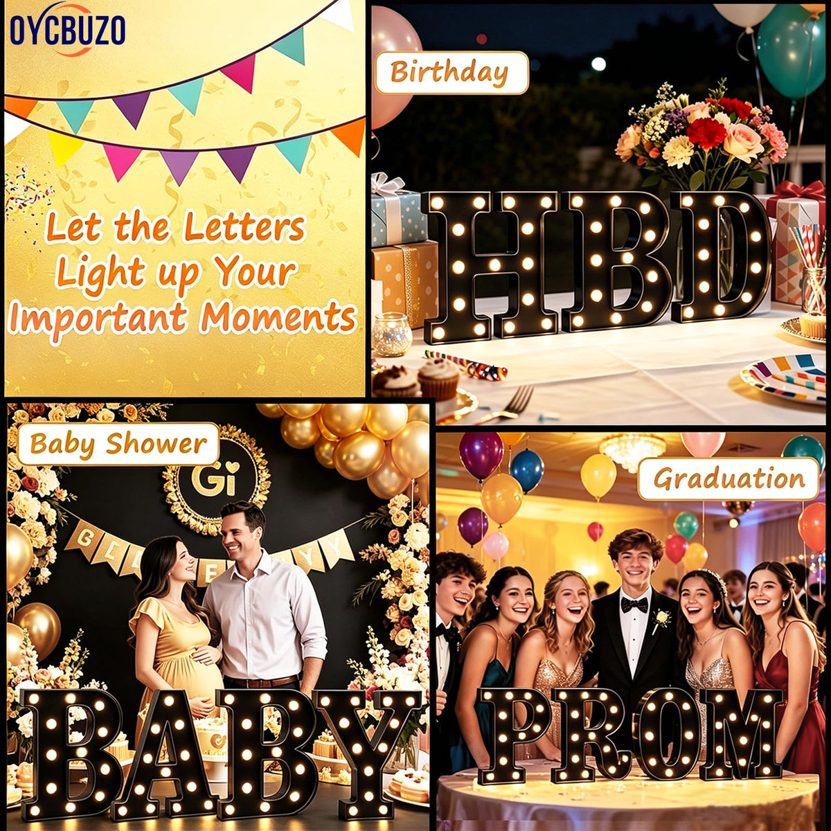 Light Up Black Alphabet Marquee Letters Sign LED Marquee Number Lights Sign for Night Light Home Bar Christmas Lamp Birthday Party Wedding Decoration T
