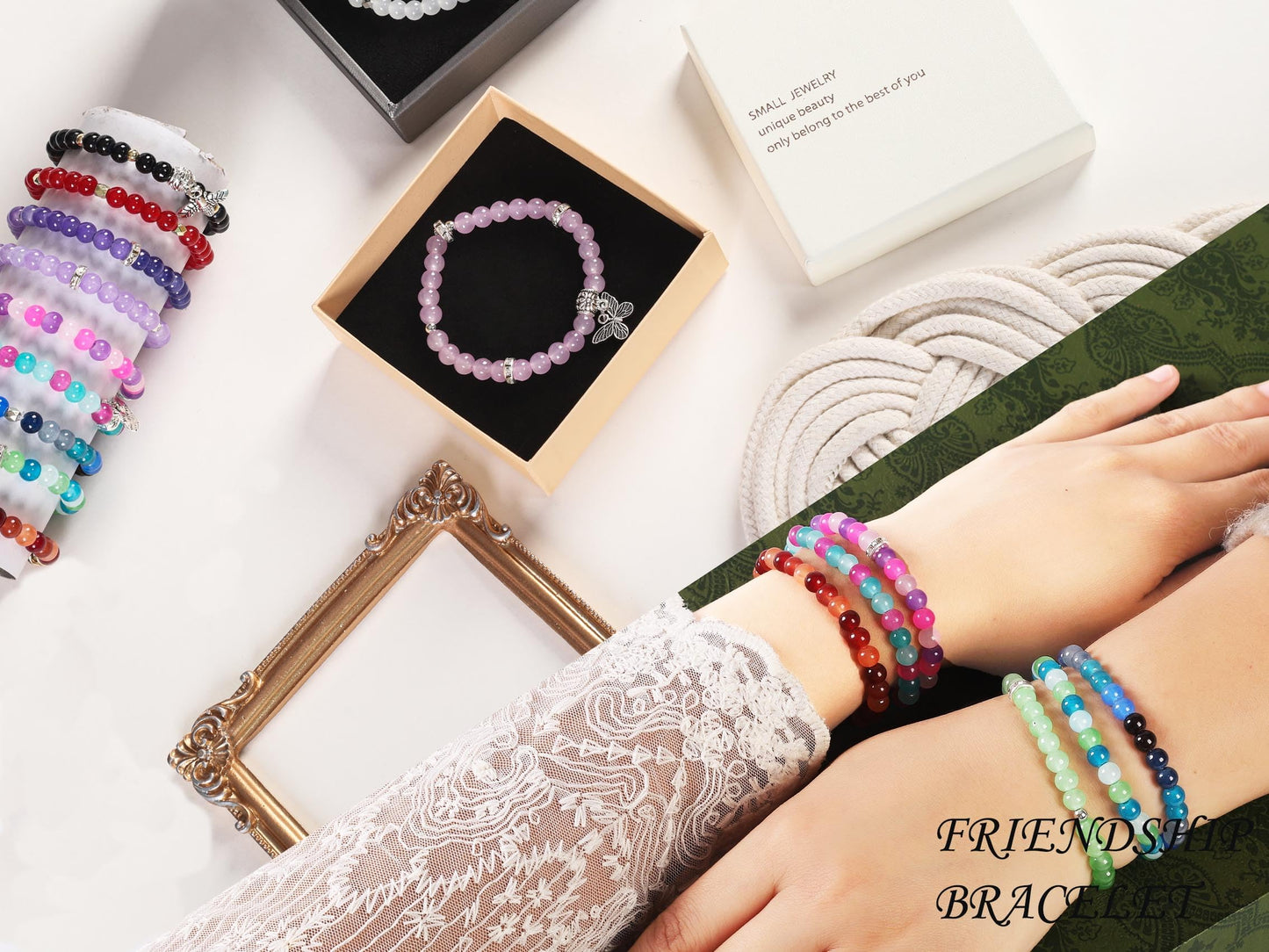 Glass Beads Bracelet Making Kit, 3000 pcs 72 Colors 6 mm Crystal Beads for Jewelry Making, Glass Beads Kits for Beginners DIY Earrings Necklaces Rings Crafts Birthday Gifts