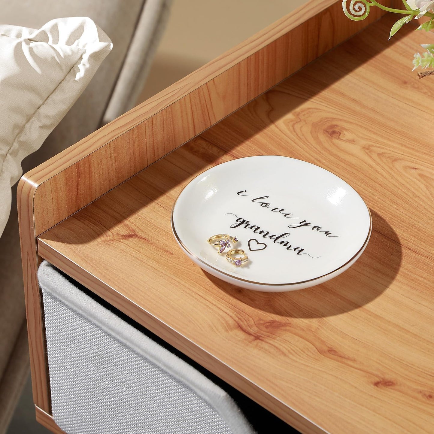 PUDDING CABIN Gifts for Grandma Mothers Day Gifts, Ring Dish - I love you, grandma - Birthday Christmas Thanksgiving Gift for Grandmother, Godmother, Gigi, Mimi, Nana Gift