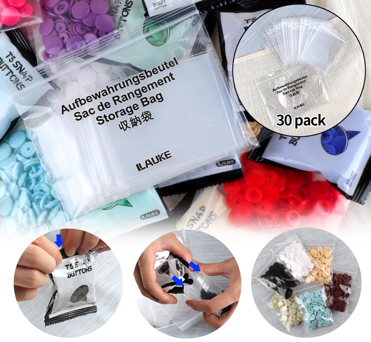 400 Sets Snap Buttons with Snap Pliers T5 Plastic Snaps No-Sew Buttons Fastener Setter for Clothing Diapers Bibs Rain Coat Crafting