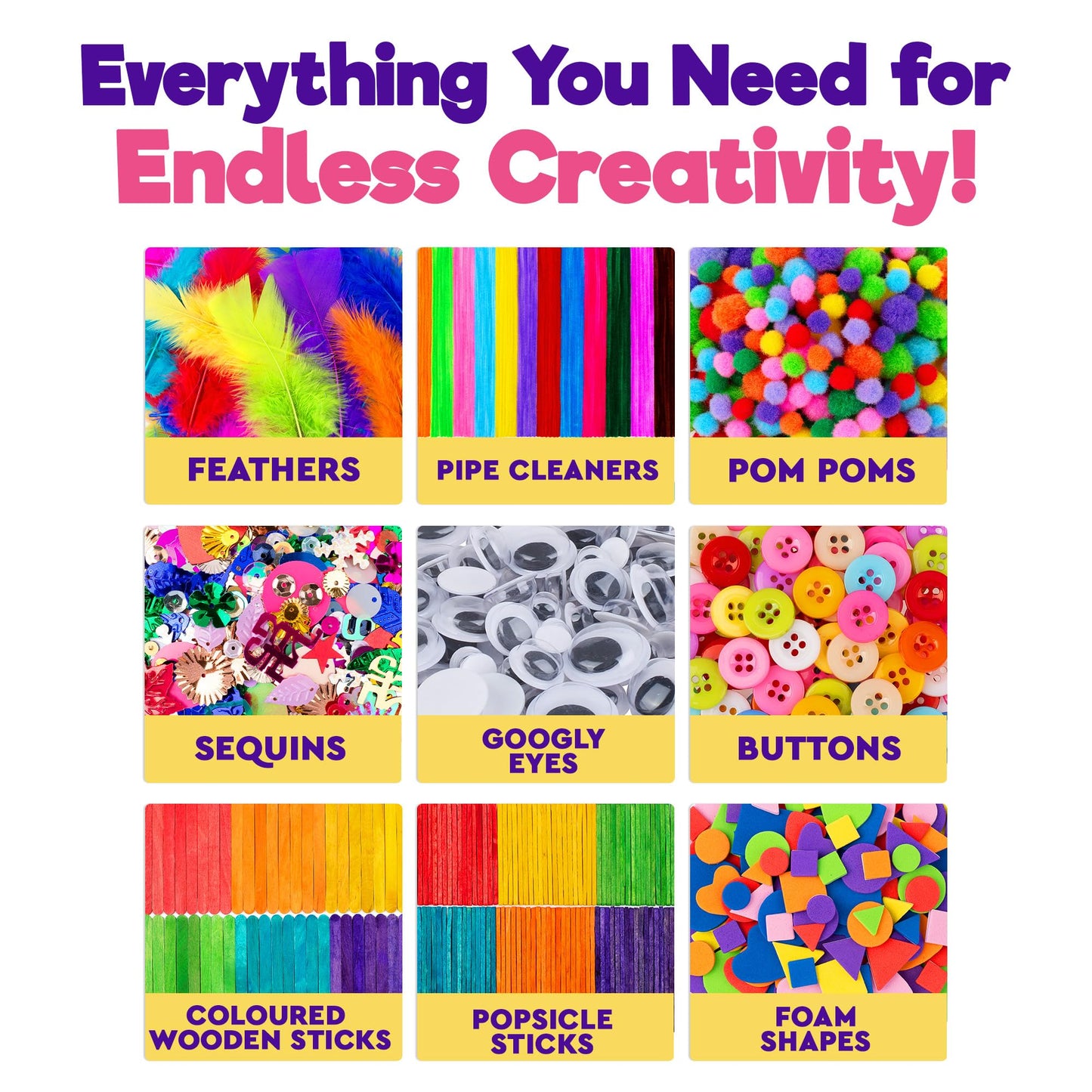 Blue Squid 1750+pcs Craft Kits for Kids, Ages 4-9 Girl Boys Gifts Arts and Crafts for Kids Craft Kits Toys for 4-9 Year Old Girls Boys Birthday Presents Gifts Crafts for 4-10 Year Olds
