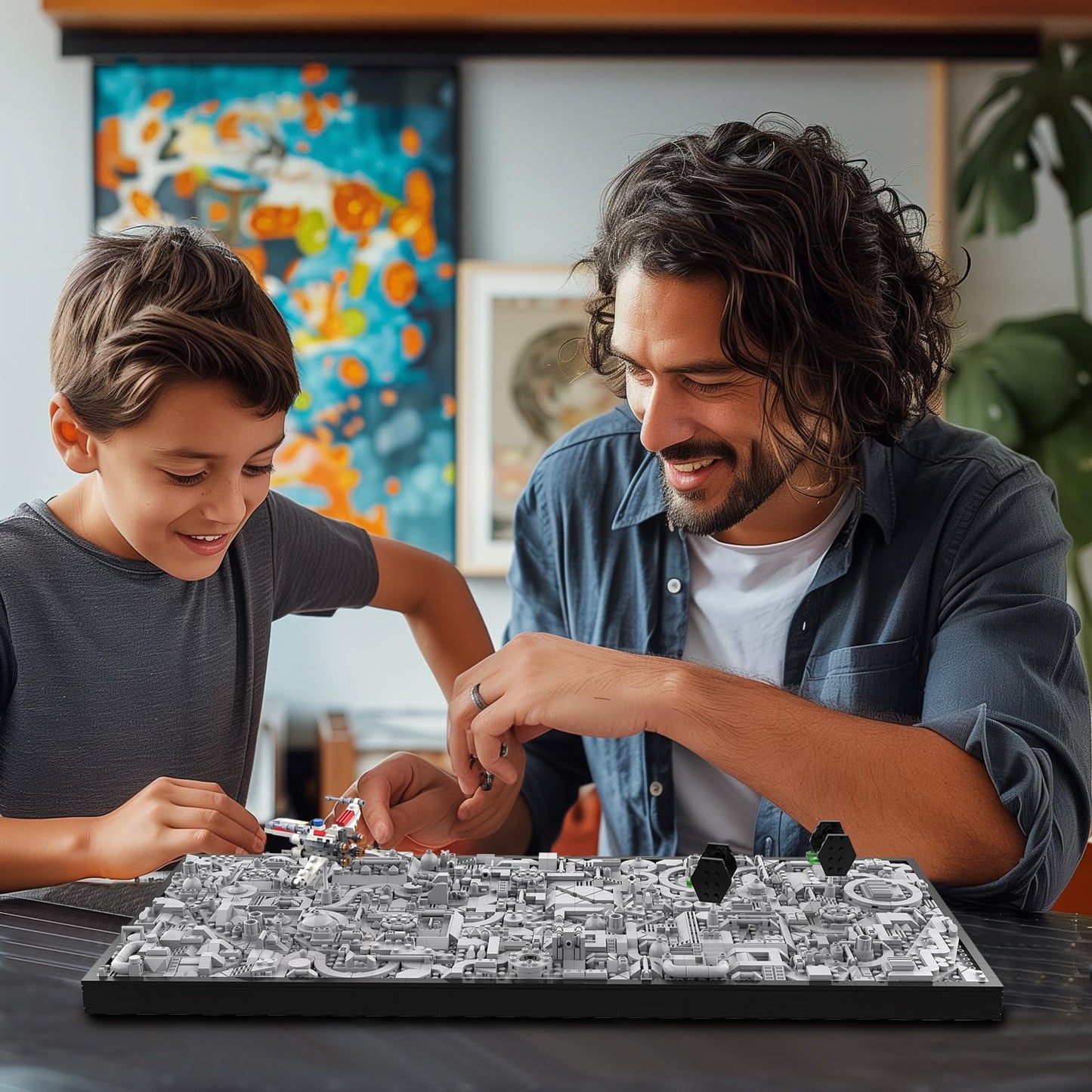 TG BLOCKS Star Trench 3D Wars Run Wall Art Craft Kit, Micro Brick Framed, Creative Activity Hobbies for Teens and Adults, DIY Home, Office Decor, Suitable for Kids 8+