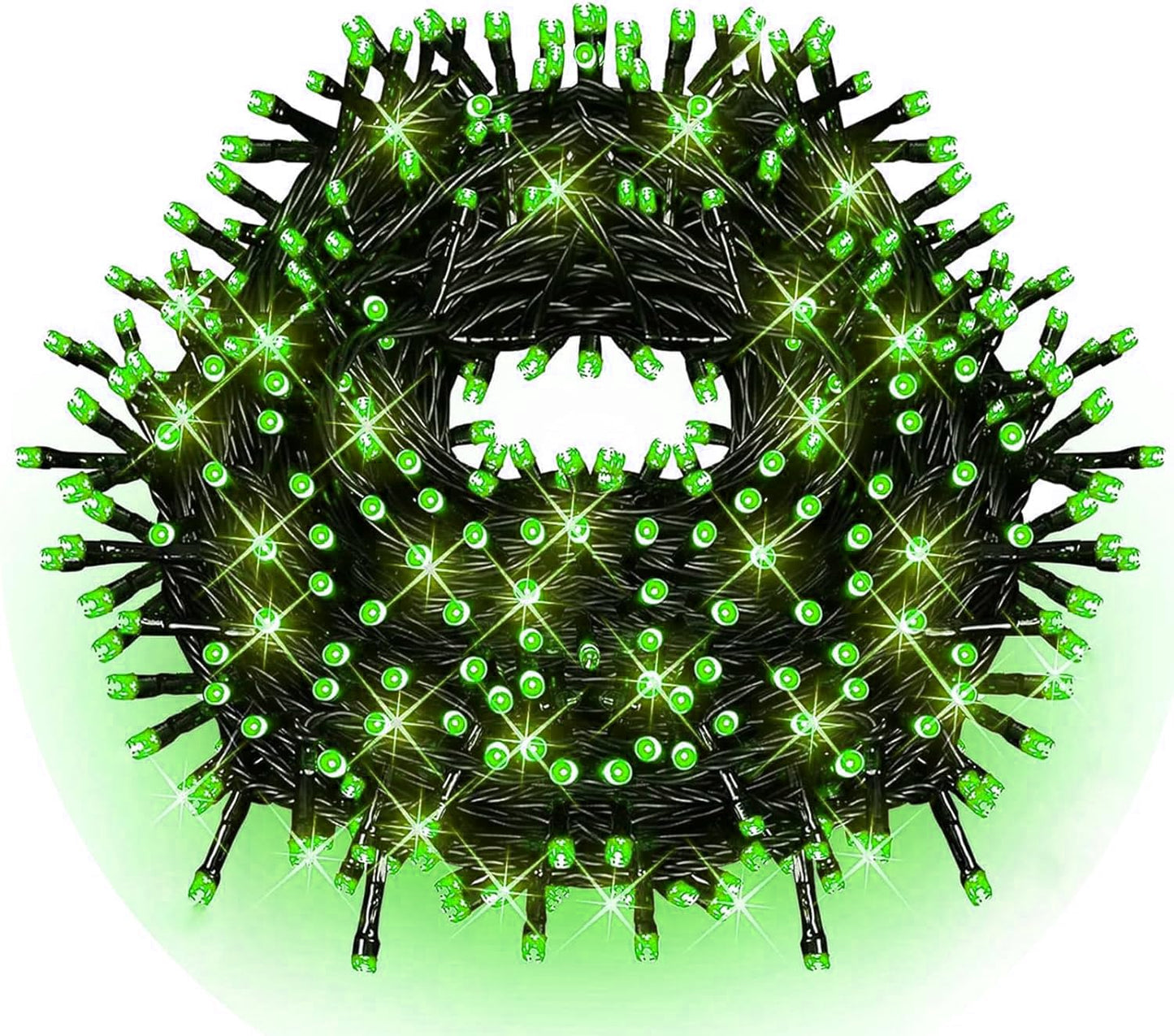 FULLBELL Christmas Decorations Halloween String Lights Outdoor, Green LED Halloween Lights, Green Light for Tree Halloween Decorations.