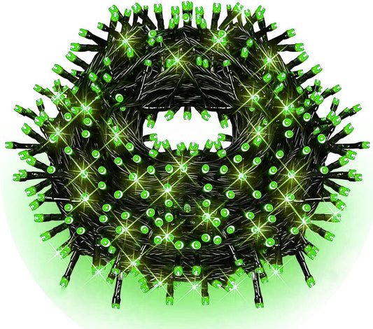 FULLBELL Christmas Decorations Halloween String Lights Outdoor, Green LED Halloween Lights, Green Light for Tree Halloween Decorations.