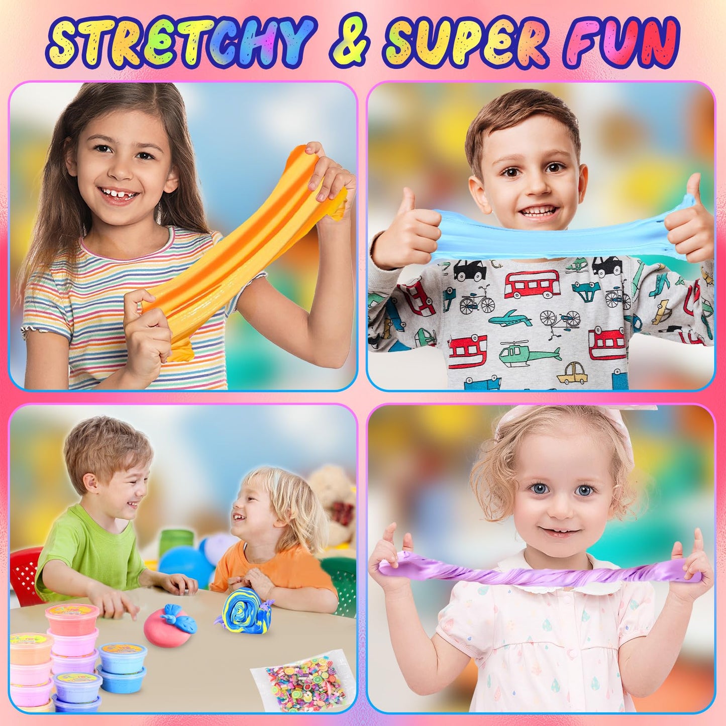 THGIEOHT Butter Slime Kit 11 Pack Party Favors for Kids, Colorful Stress Relief Toy for Girls Boys, Easter Filling Stuffers, Christmas Stocking Stuffers