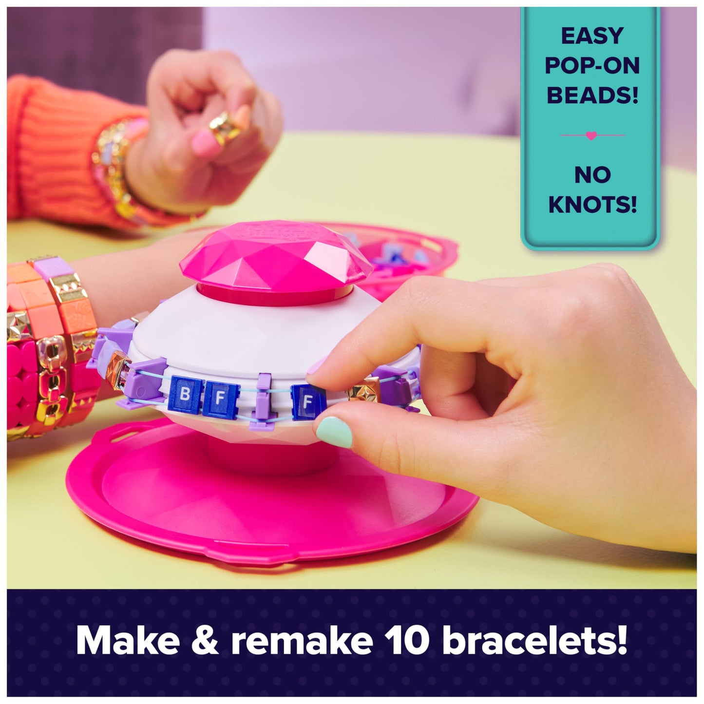 Cool Maker, PopStyle Bracelet Making Kit with 170 Beads, Make & Remake 10 (Packaging May Vary), Arts and Crafts Jewelry Kit, Kids Toys for Ages 7 and up