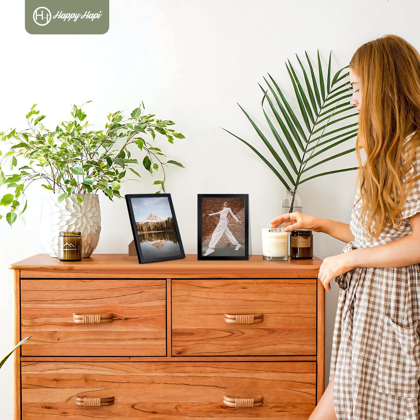 4x6 Picture Frame Set of 5, Photo Frames for 4x6 Pictures Wall Gallery Black 4x6 Frames Tabletop or Wall Mount Display for Prints, Photos, Paintings, Landscape and Kids Artwork (Black)