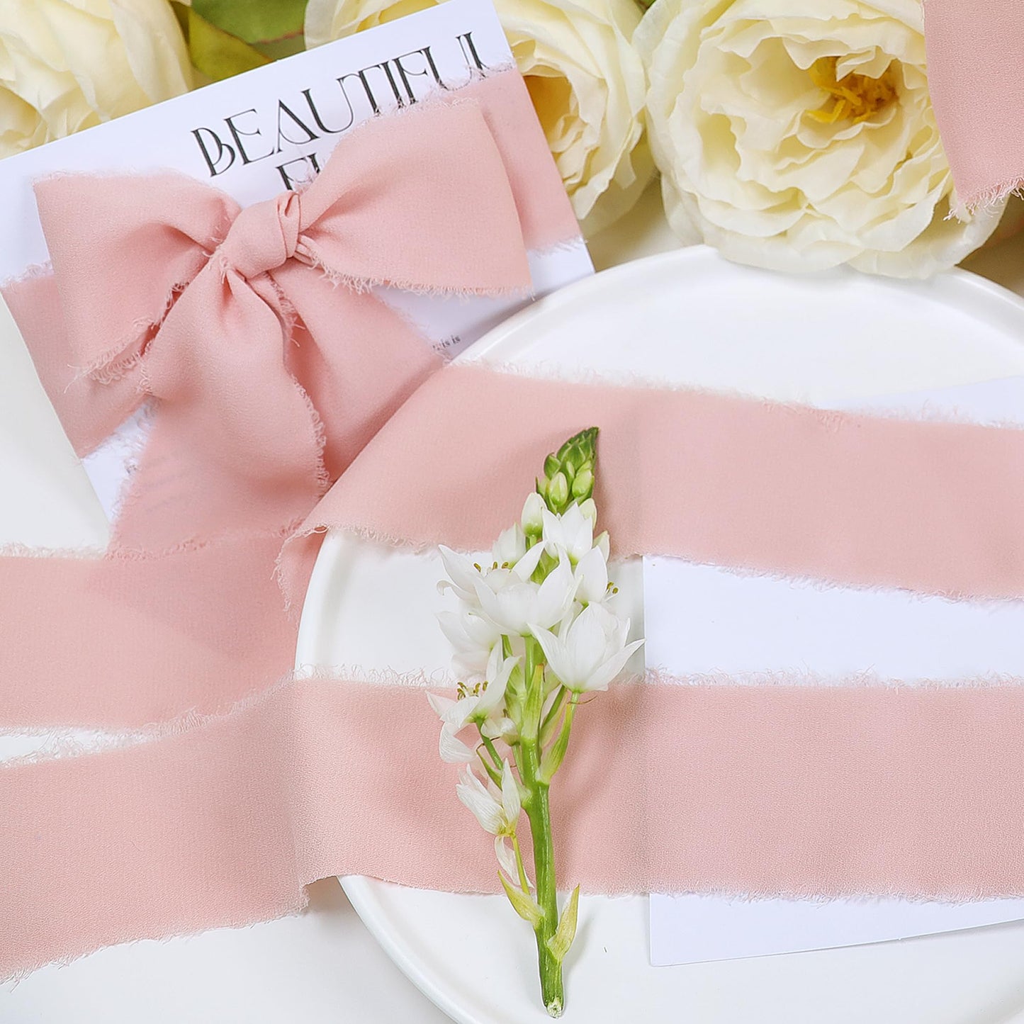 Silk Ribbon Fringe 1-1/2 inch x 16.5 Yard Handmade Ribbons 3 Rolls for Gift Wrapping, Wedding Invitations, Bridal Bouquets, Crafts, Flower Bouquet (Purple)