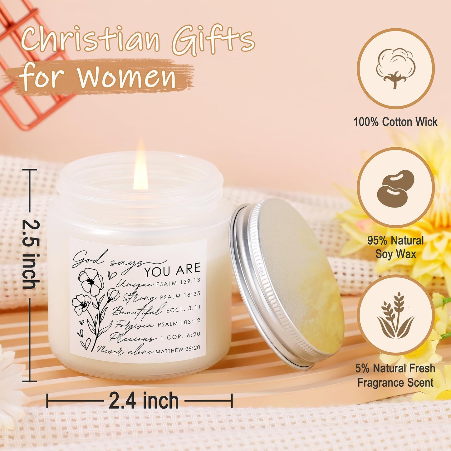 JTENGTOP Christian Religious Gifts for Women, Easter Mothers Day Birthday Graduation Gifts for Her Women, Best Friend Sister Mom Christmas Valentines Friendship Faith Ideas Present