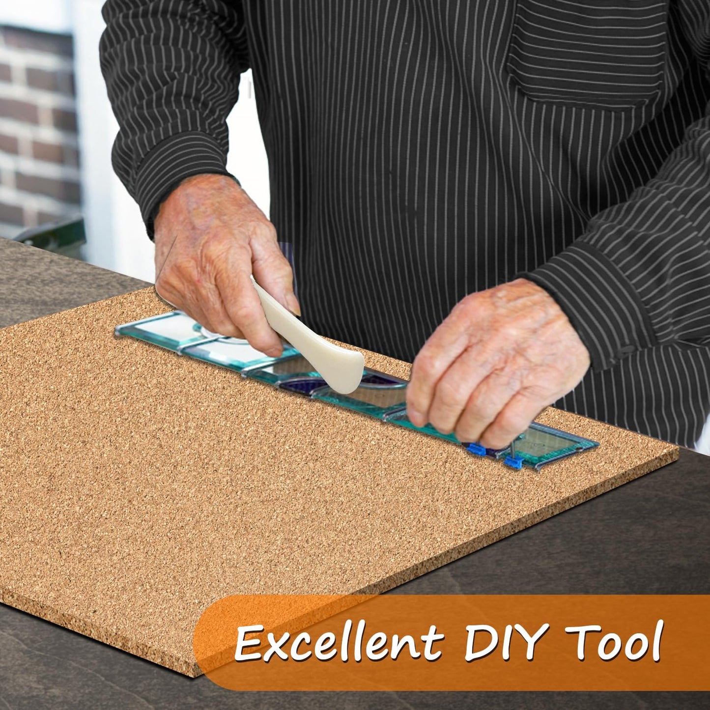 12" X 12" Stained Glass Supplies, 1/2" Thick Heat Resistant Stained Glass Work Surface, Stain Glass Tools and Supplies to Protect Table and Countertops from Damage - by Godora