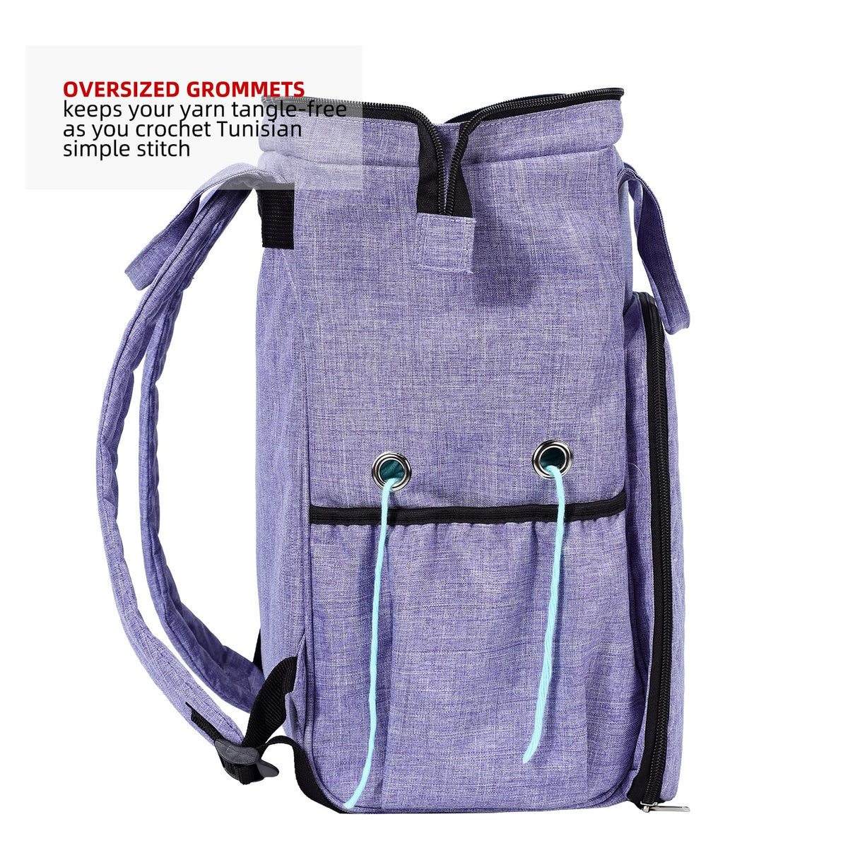 HOMEST Crochet Bag Organizer for Yarn Storage, Knitting Bag and Accessories