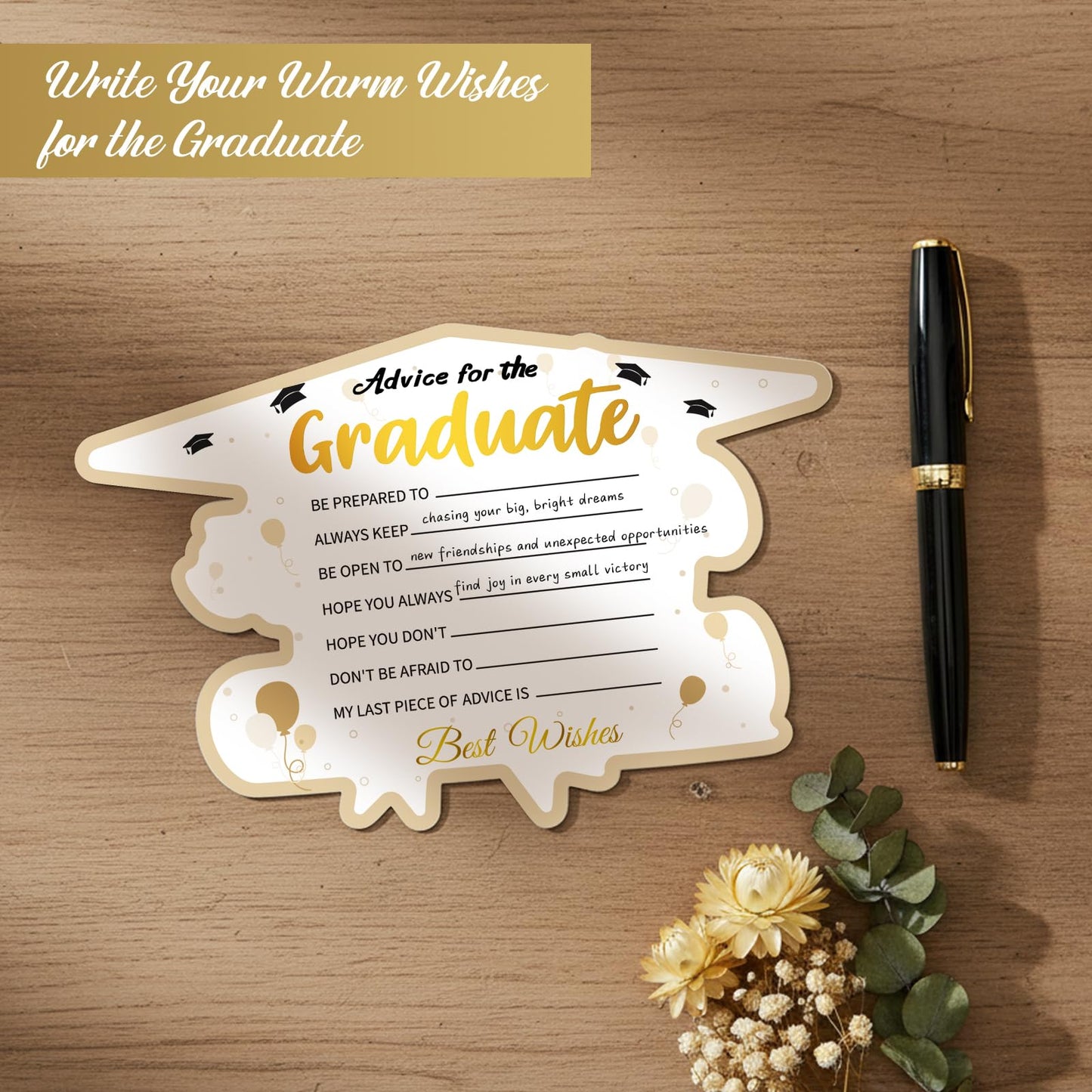 FaCraft 36PCS Graduation Advice Cards for Graduate 2026 - High School Senior School College University Graduation Party Grad Parties Supplies Favors Decorations Best Wishes & Advice for the Graduates