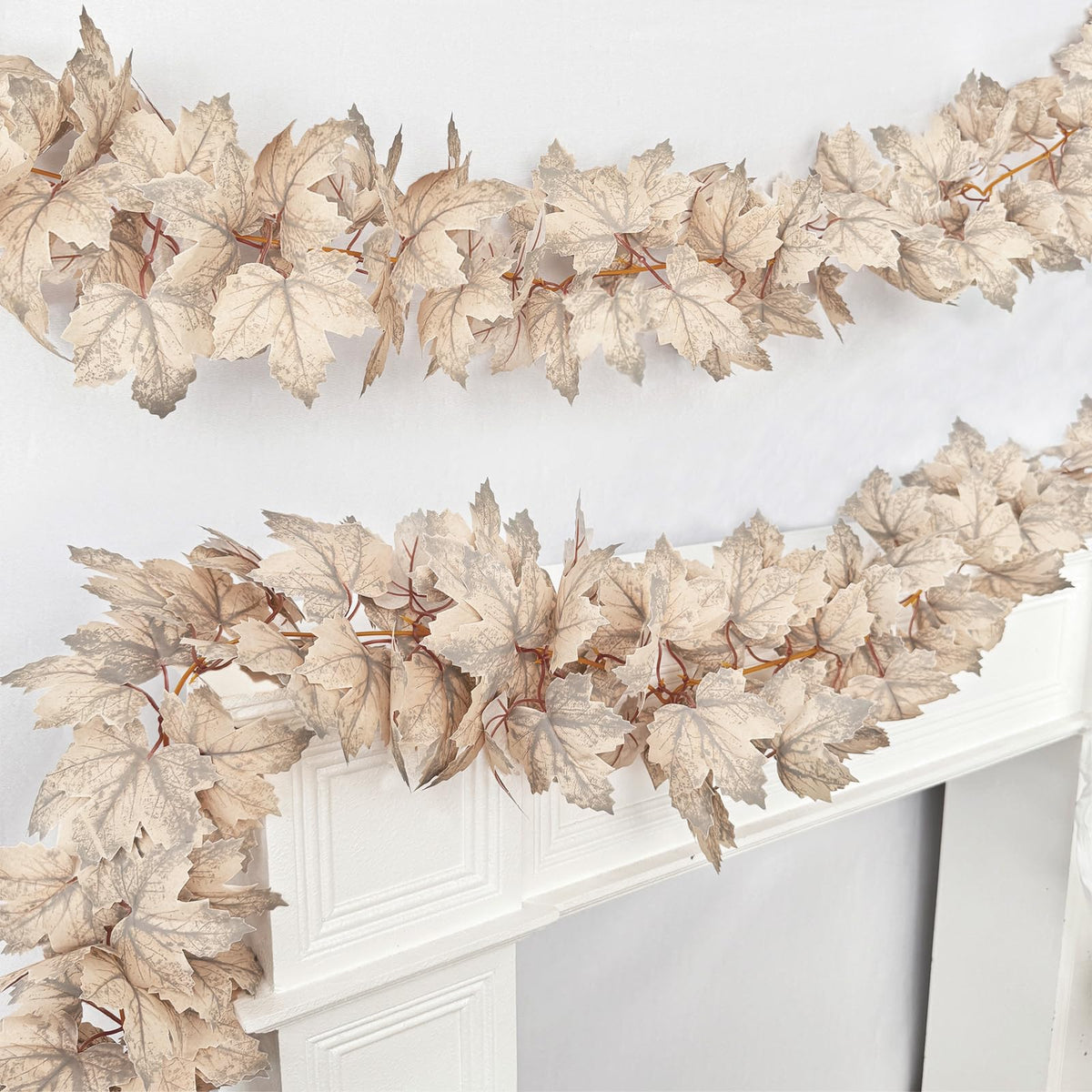 2 Pack Fall Maples Leaves Garland 6 FT Artificial Fall Decorations for Home
