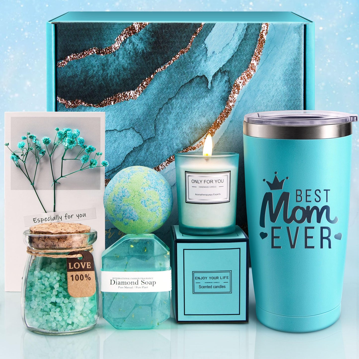 EUASOO Gifts for Mom - Christmas, Birthday, Valentines Day, Mothers Day Gifts for Mom from Daughter Son Kids Husband - Best Mama Gift