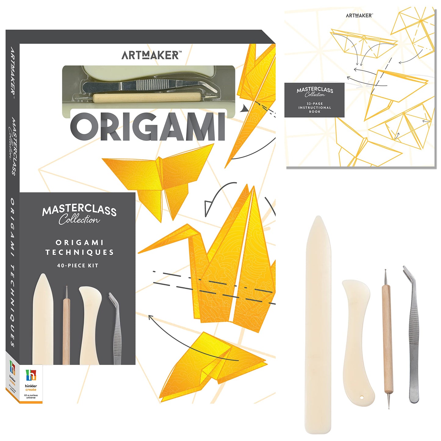 Hinkler Art Maker Masterclass Collection: Origami Techniques Kit - Beginner to Advanced Origami - Japanese Art - Origami Guide - Craft Kits - Arts and Craft for Adults