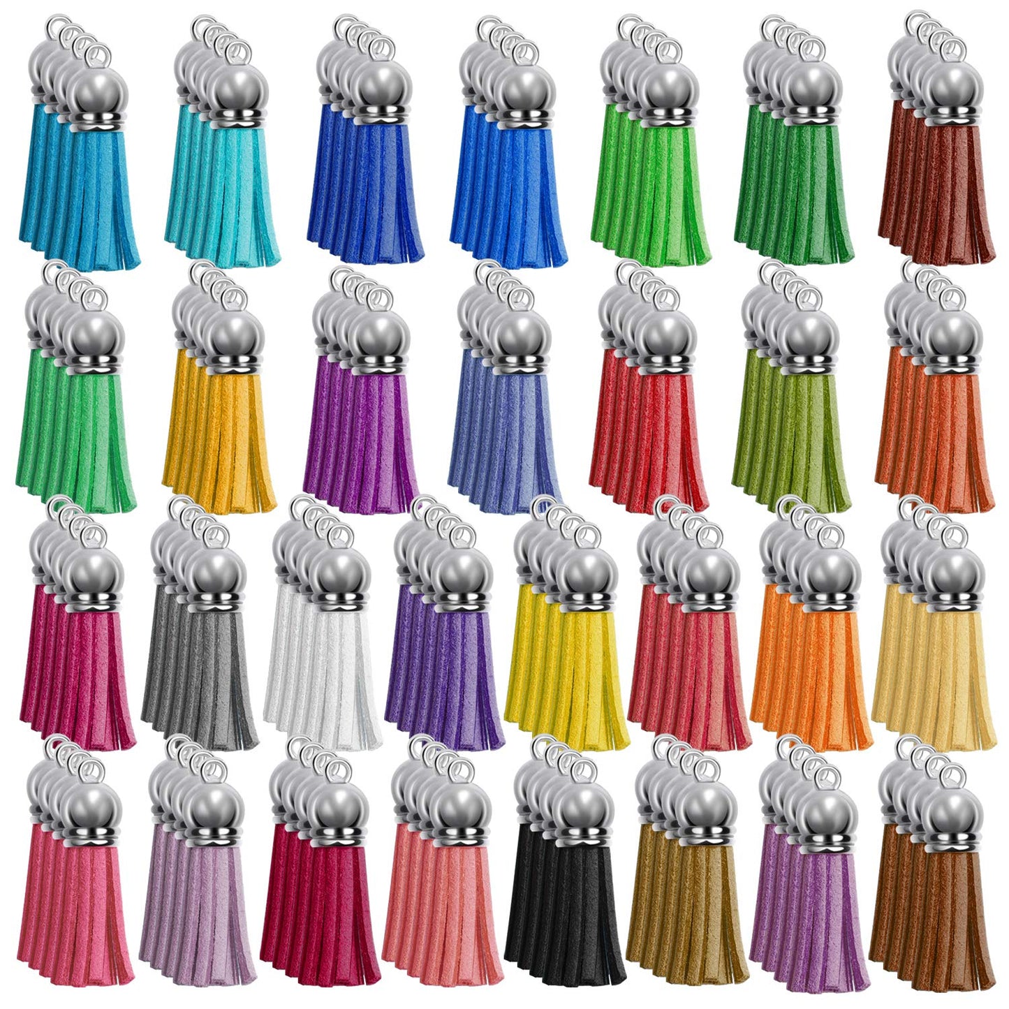 Paxcoo 120pcs Acrylic Keychain Blanks & Rings Bulk for DIY Craft Supplies