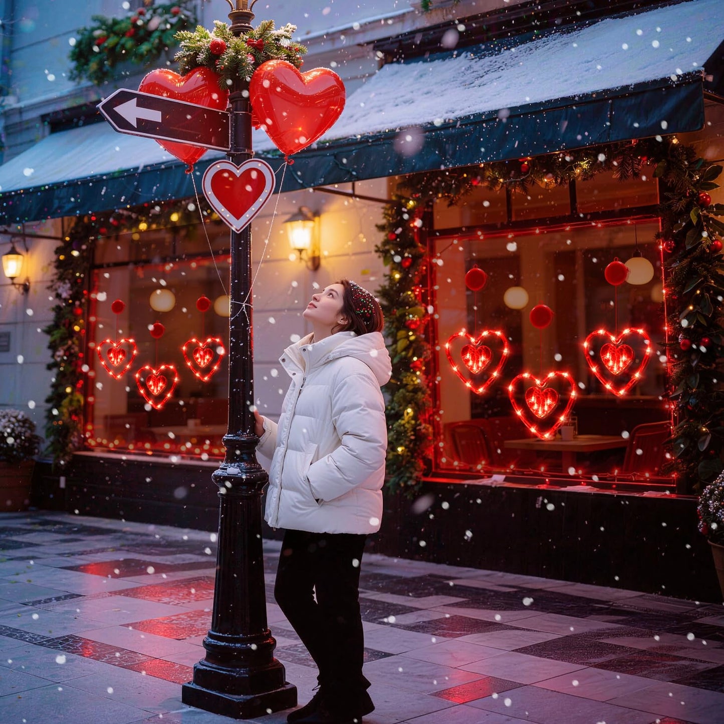 3 Pack Valentines Day Window Lights Decor with Timer, Battery Operated Red Heart-Shaped Window Decorations Silhouette Sucker LED Lamp Slow Fade Mode Hanging Lights for 2026 Holiday Indoor Home