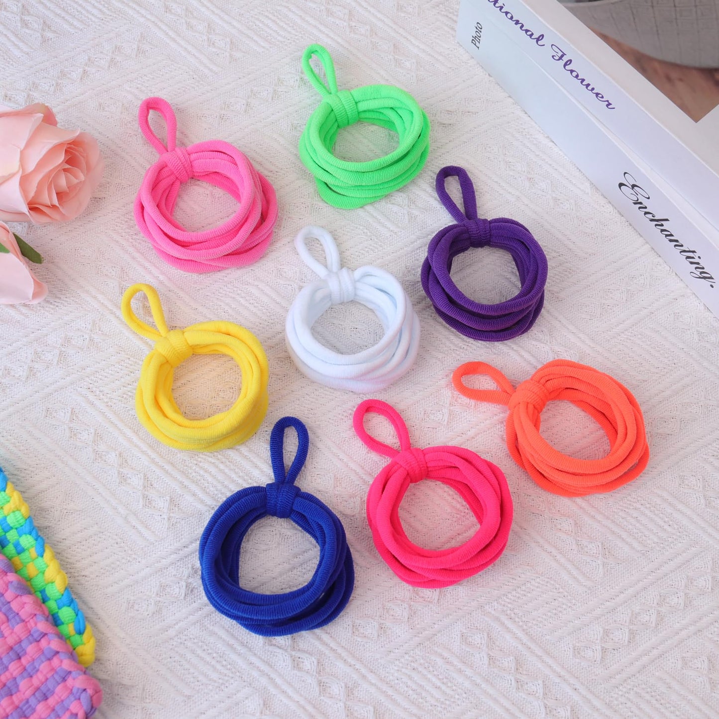 Weaving Loom Loop Refill,7 Inch 288 Pcs in 8 Vibrant Colors, Potholder Loops, Loom Refill Loops Craft for Kids