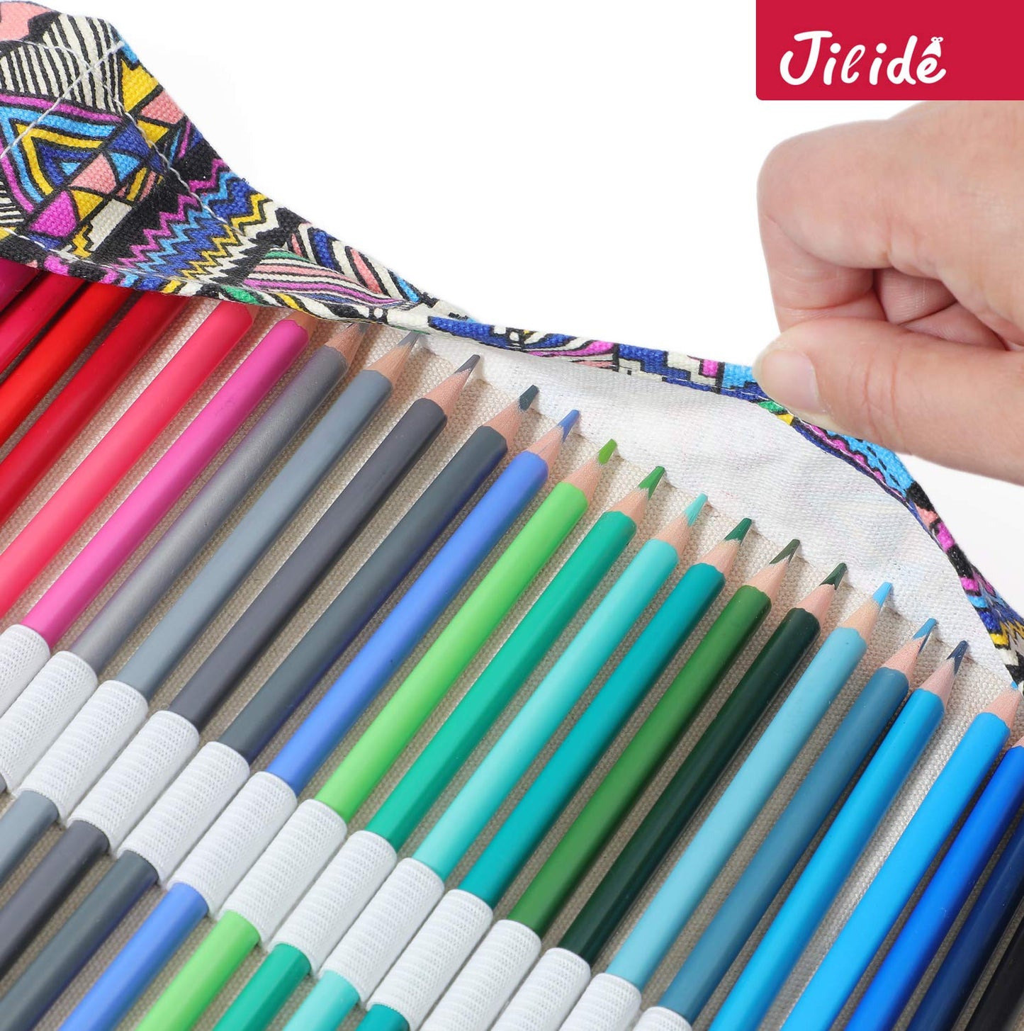 Colored Pencils Set for Adults and Kids Drawing Pencils for Sketch Arts with Eraser Sharpener Canvas Carry Pouch (48-Color)