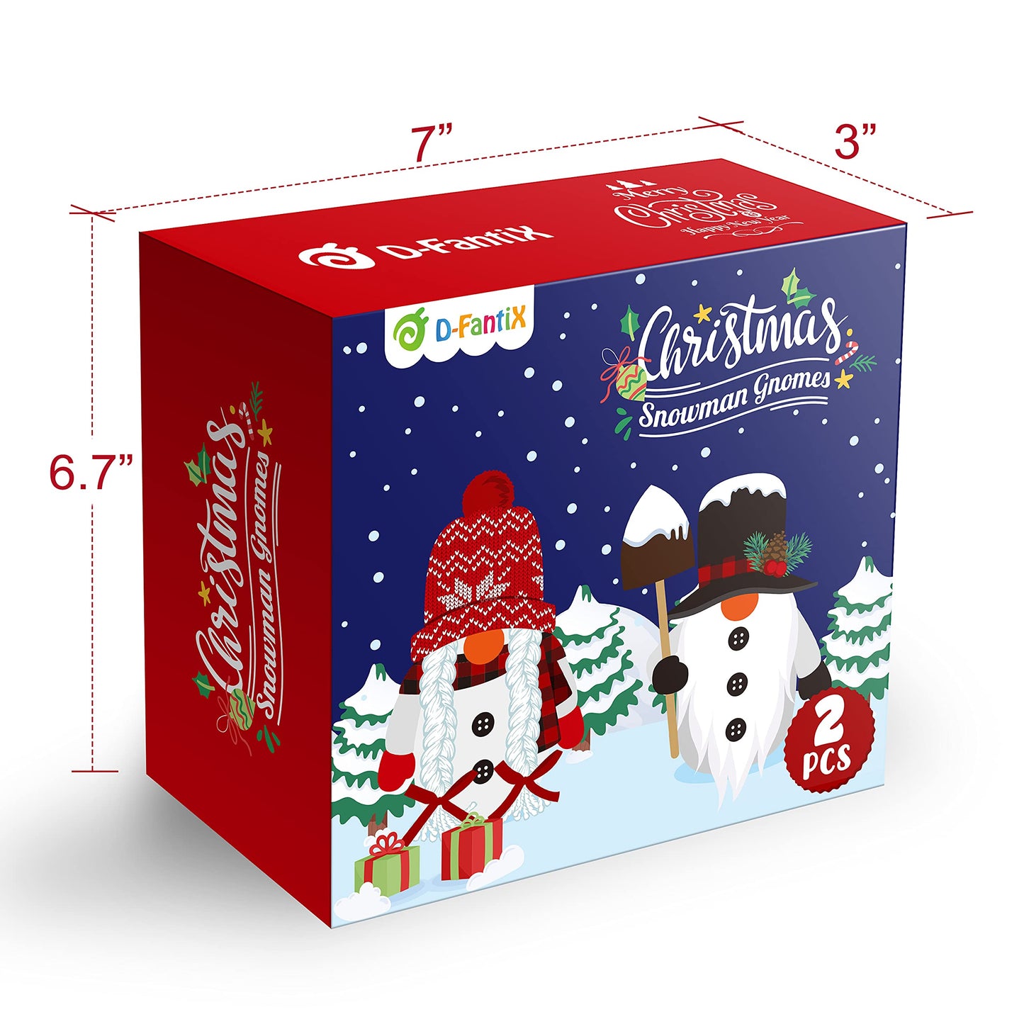 Christmas Snowman Gnomes Plush, 2 Pack Handmade Swedish Tomte Gnomes Scandinavian Figurine Nordic Gnome Plush Christmas Elf Doll Ornaments Christmas Gnomes Decorations Home Decor