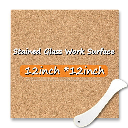12" X 12" Stained Glass Supplies, 1/2" Thick Heat Resistant Stained Glass Work Surface, Stain Glass Tools and Supplies to Protect Table and Countertops from Damage - by Godora