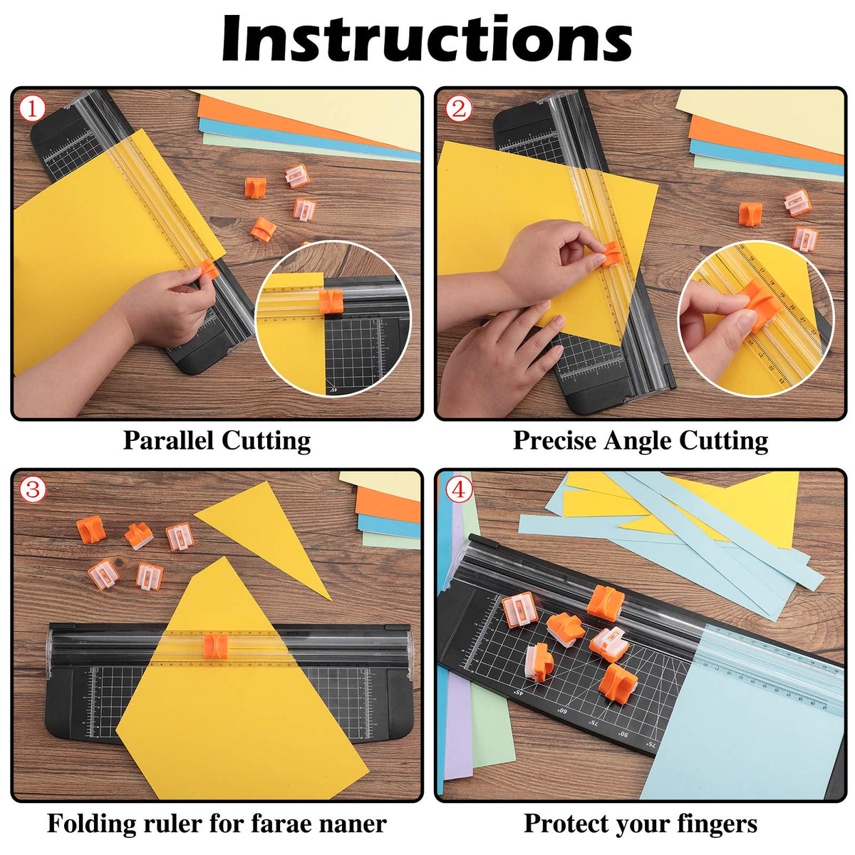 Mudder 10 Pcs Paper Cutter Replacement Blades for A4,Orange
