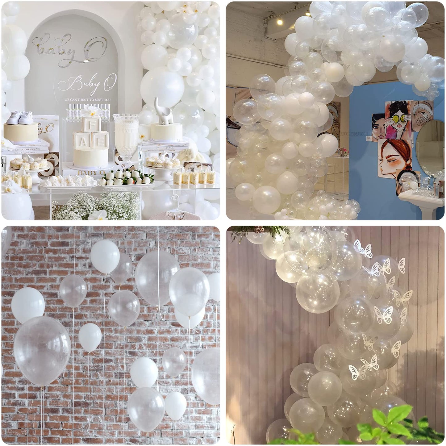 Clear Balloons Different Sizes 151PCS 18/12/10/5 Inch Clear Balloon Garland Arch Kit Quality Transparent Latex Balloons Decorations for Party Birthday Graduation Wedding