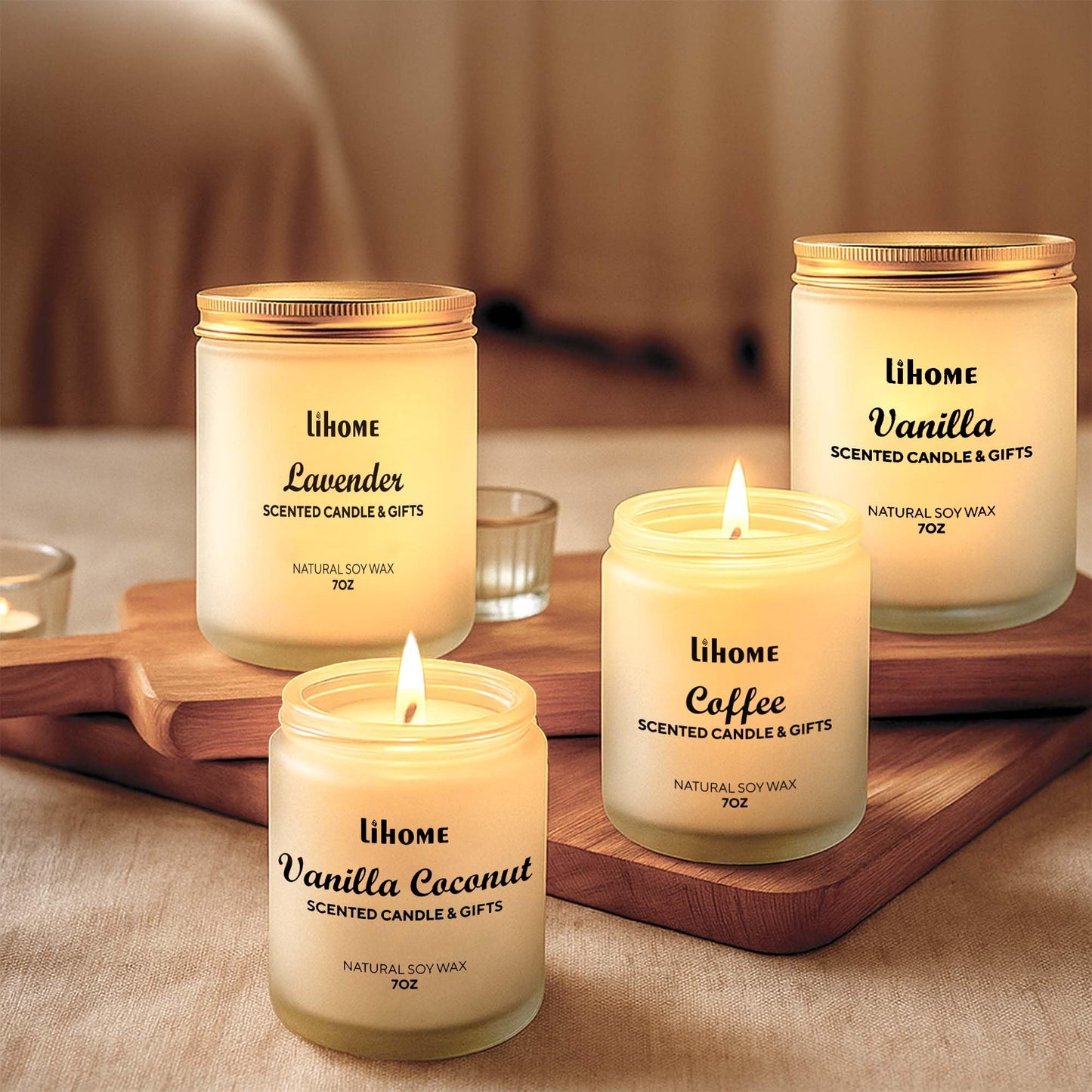 Candles Gifts for Women - Natural Soy Wax Candle for Home Scented Perfect for Christmas, Birthday, Mother's Day, Vanilla Coconut Candles