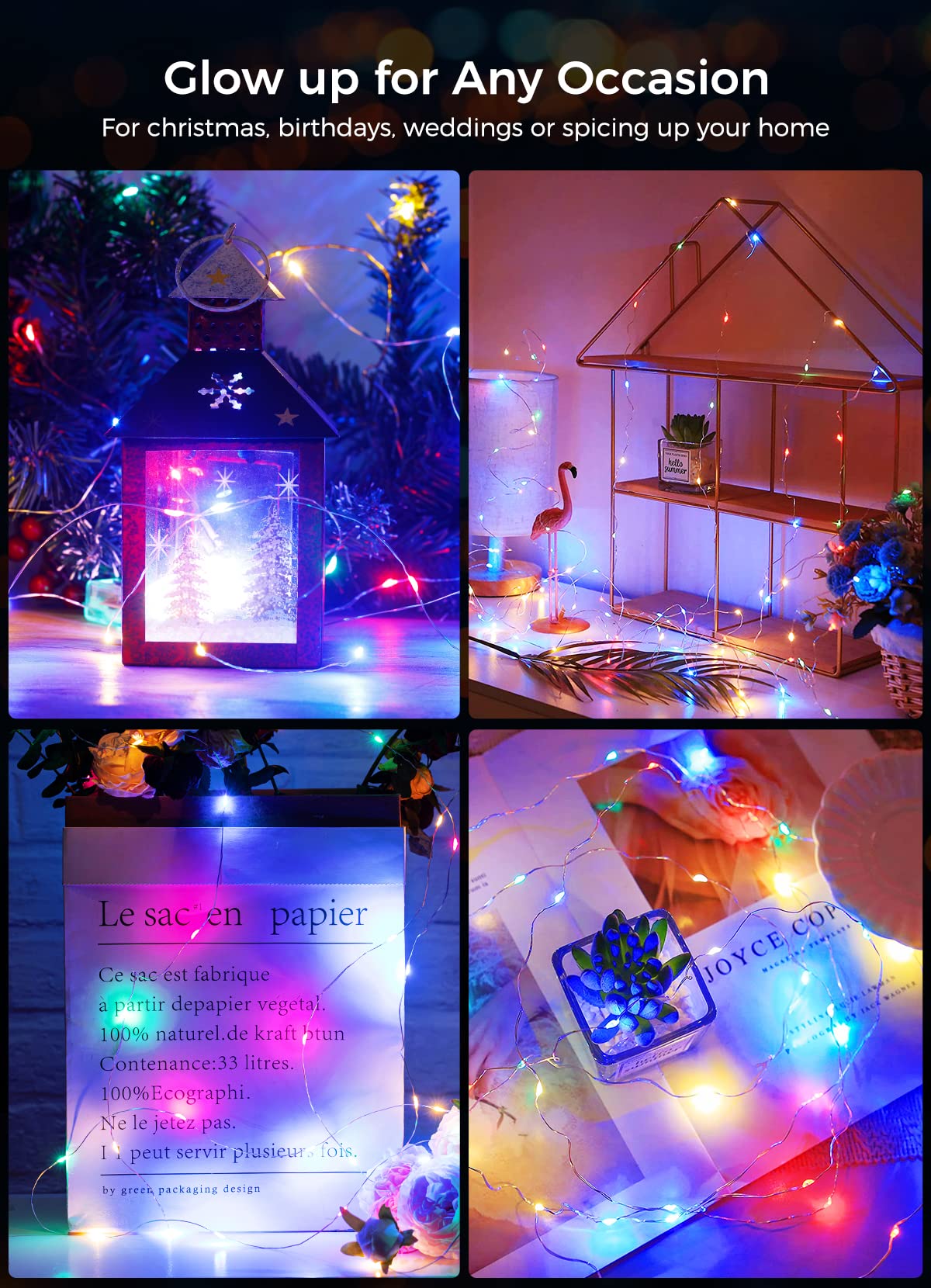 12 Pack Easter Day Pastel LED Fairy Lights Battery Operated - Waterproof Silver Wire 7 ft 20 LED Firefly Lights for Easter Day Decor DIY Craft Party Bedroom