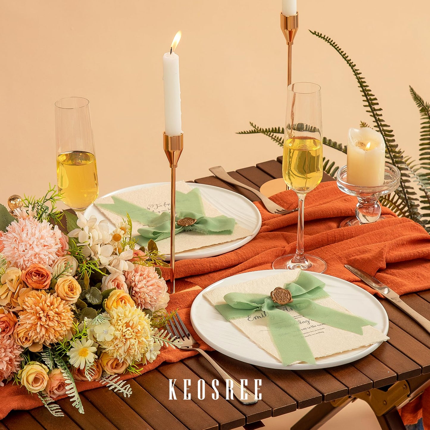 KEOSREE 9 Rolls Multicolour Handmade Chiffon Ribbon,1.5" x 21Yd Frayed Fringe Silk Ribbons (9 Rolls *2.3Yd) for Gifts Wrapping, Wedding Invitations, Bridal Bouquets, Decorations