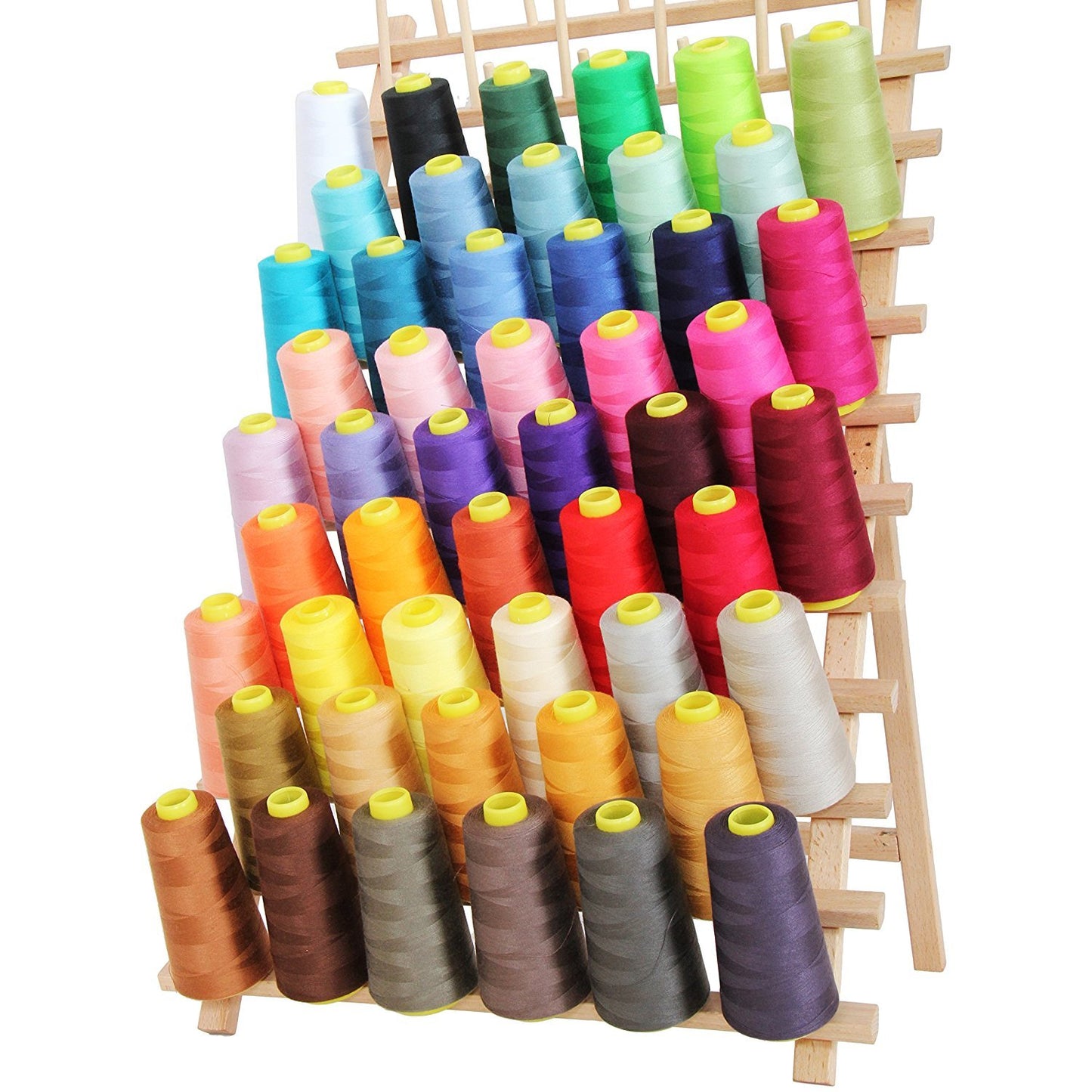 4-Pack Aquamarine All Purpose Sewing Thread Cones (6000 Yards Each) of High Tensile Polyester Thread Spools for Sewing, Quilting, Serger Machines, Overlock, Merrow & Hand Embroidery