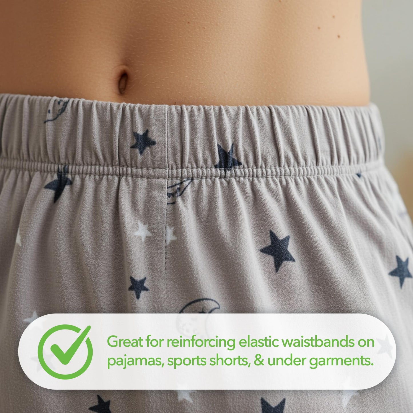 Mandala Crafts 10mm 50 Yds Roll of White Elastic Bands for Sewing - 3/8 Flat Elastics Cord - 3 8 Inch Braided Stretch Straps for Crafting